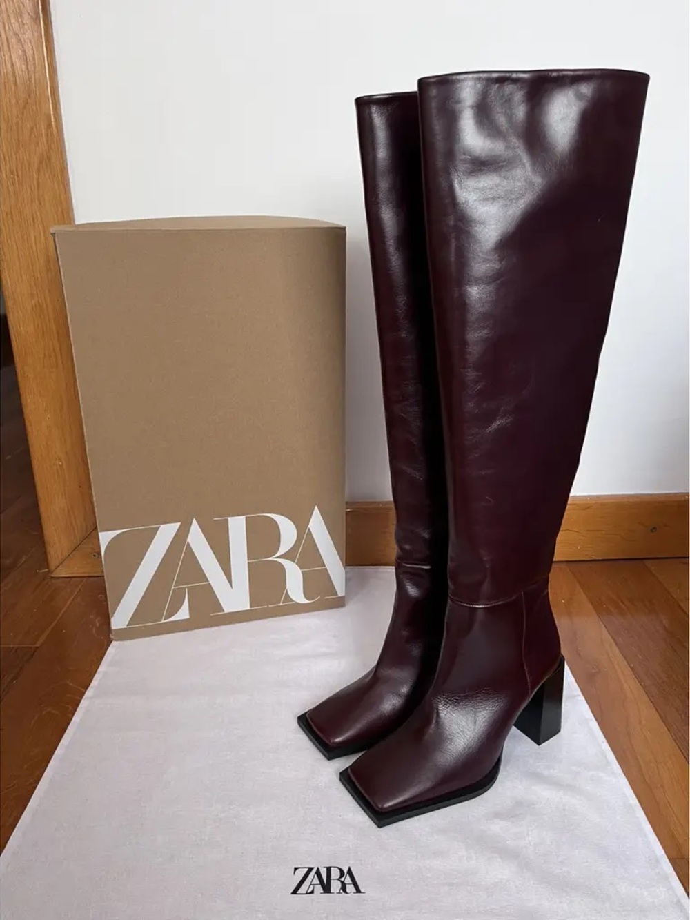 ZARA leather knee-high boots - Picture 4 of 4